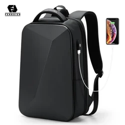 Fenruien marka noutbuk sumkasy Ogrulyga garşy suw geçirmeýän mekdep sumkalary USB zarýad berýän erkekler iş syýahat sumkasy Täze dizaýn