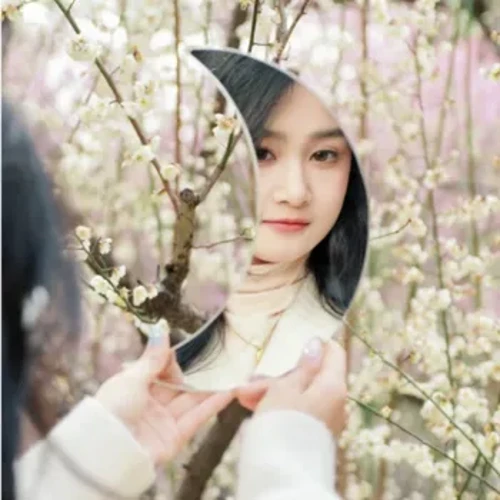 달 거울 야외 사진 소품, 아크릴 거울 촬영, 장식 거울, 깨지지 않는