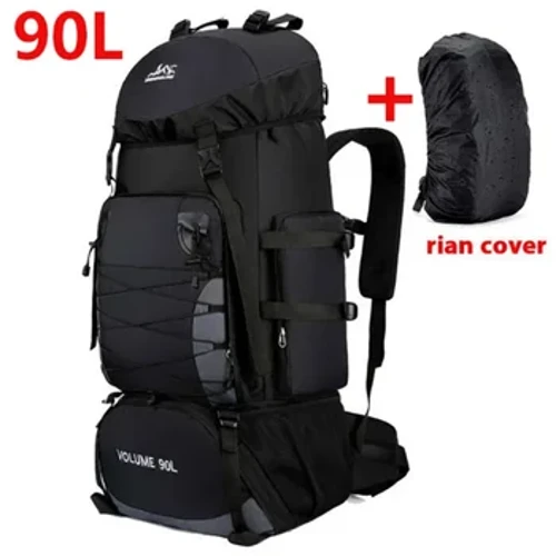 90 litre Büyük Tırmanma Sırt Çantası Seyahat Erkek Kadın Bagaj Kamp Sırt Çantaları Çanta Açık Yürüyüş Trekking Erkekler Seyahat Çantaları