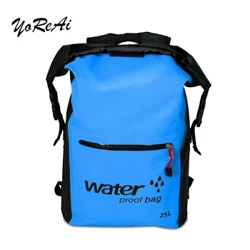 Bag gwrth-ddŵr sych awyr agored 25L bag cefn sych bwced sach fel y bo'r angen Bagiau Storio Sych Ar gyfer Cychod Pysgota Rafftio Nofio Caiacio