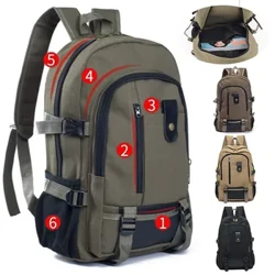 Teithio Backpack Dynion Tactegol Militari Mynydda Bag Dynion Cynfas Capasiti Mawr Backpacks Bag Gwersylla Awyr Agored Bag Cyfrifiadurol