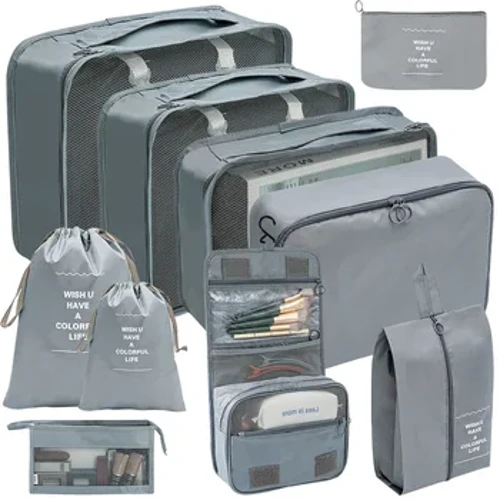 7/8/9/10 st Set Researrangör Förvaringsväskor Resväska Packning Kuber Set Fodral Portabelt Bagage Kläder Sko Prydlig påse Vikbar