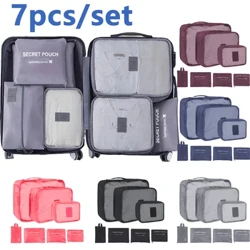6 Pcs Bidaiatzeko Arropa Biltegiratzeko Poltsa Iragazgaitzak Ekipajea Antolatzailea Poltsa Enbalatzeko Kuboa 6 Kolore Tokiko Stock Salmenta beroa