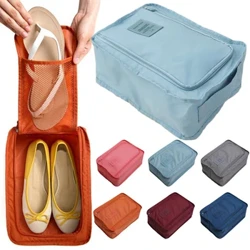 Tas Sepatu Portabel Multifungsi Nilon Lipat Tahan Debu Tas Penyimpanan Sepatu Organizer Pakaian Perjalanan Luar Ruangan Penyimpanan Tote Case