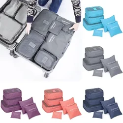 Thời Trang Hot 6 Miếng Túi Du Lịch Quần Áo Chống Thấm Bảo Quản Hành Lý Tổ Chức Túi Đóng Gói Khối Lập Phương