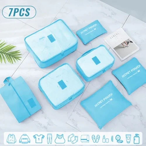 6/7PCS Ensemble Organisateur De Voyage Sacs De Rangement Multifonction Emballage Cube Sac Pour Vêtements Bien Rangé Portable Armoire Valise Pochette