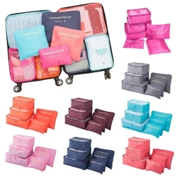 Bộ 6 Bộ Túi Đựng Đồ Du Lịch Vali Bộ Đóng Gói Hộp Đựng Đồ Di Động Hành Lý Tổ Chức Quần Áo Giày Có Thể Gập Lại Người Tổ Chức