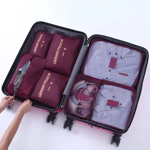 7 Cái/bộ Du Lịch Tổ Chức Túi Bảo Quản Vali Bộ Đóng Gói Hộp Đựng Đồ Di Động Hành Lý Tổ Chức Mặc Áo Túi Đựng Giày