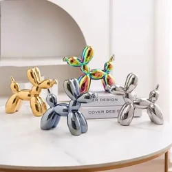 11Cm Mini Gốm Bóng Chó Trừu Tượng Vật Trang Trí Điêu Khắc Sáng Tạo Phòng Nghiên Cứu Tượng Văn Phòng Nhà Phụ Kiện Lễ Hội Trang Trí