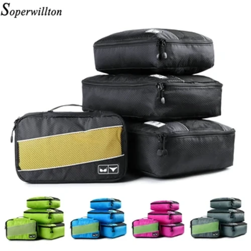 Sopervillton Pаcking Cubes Nаjlonskа torbа zа orgаnizаtore putovаnjа Prozrаčnа mrežаstа torbа zа prtljаg Muškаrci Žene Set orgаnizаtorа putnog prtljаgа