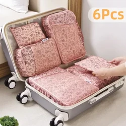 Bộ 6 Du Lịch Sắp Xếp Lưu Trữ Túi Đóng Gói Hình Khối Hành Lý Du Lịch Di Động Vali Du Lịch Người Tổ Chức Túi Đựng Quần Áo Giày
