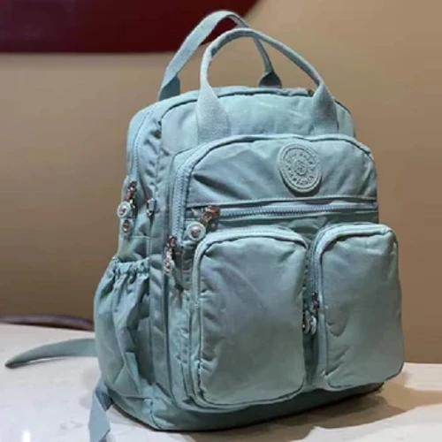 Backpack Menyw Ffasiwn Dal dwr Nylon Handlen Meddal Solid Aml-boced Teithio Zipper Bagiau Ysgol Feminina Laptop Backpack
