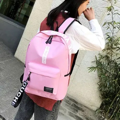 Backpack Capasiti Mawr neilon Merched yn eu Harddegau Bag Ysgol Lliw Pur Merched Dynion Bagiau Sachau Teithio Gwrth-ddŵr Myfyriwr