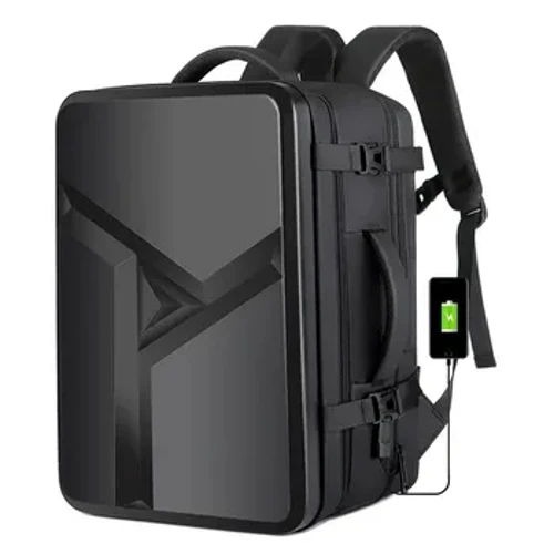 Cumas Mór 55L na bhFear 17" Backpack Glúine Backpack Taistil Inleathnaithe Backpack Uiscedhíonach ABS 900D Shell Crua Stylish Business Backpack