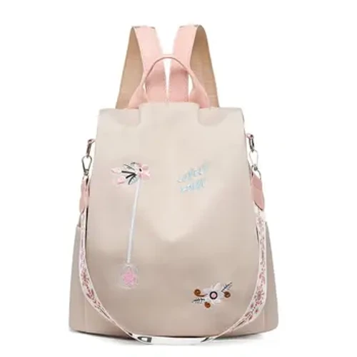 Mochila Oxford impermeable para mujer, bolso bordado informal a la moda, bolso de viaje de gran capacidad para mujer, bolsos de compras