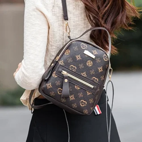 Casual Daily Cell Phone Coin Purse Fashion Printed Women Maliit Malaking Backpack Waterproof Double Layer Capacity Shoulder Bag