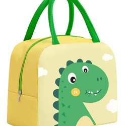 Tas Kothak Nedha awan terisolasi kanggo Bocah-bocah, Tas Makan Siang Ringan sing Bisa Digunakake maneh kanggo Bocah Lanang, Tansah Panganan Dingin/Anget, Dinosaurus