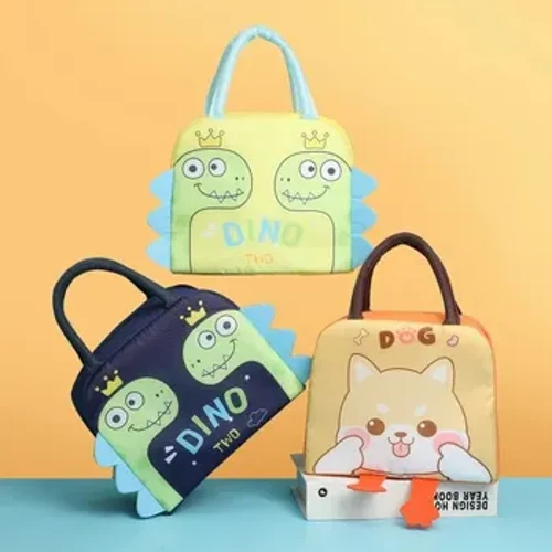 Dinosaur Outdoor Picnic Bärbar Portabel Lunchpåse med Rice Isolated Lunch Box Bag