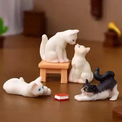 Đại Bức Tiểu Họa Mèo Nhựa Lâu Dài Sáng Tạo Mèo Tượng Hình Màn Hình Đồ Chơi Mèo Nhỏ Tượng Trang Trí
