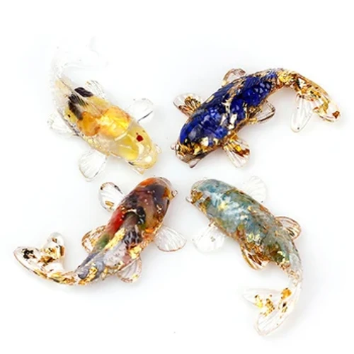 Sanamu ya Samaki Uponyaji wa Mawe Asili ya Kioo cha Kioo cha Kuchongwa cha Figurine ya Wanyama Zawadi ya Mapambo ya Chumba cha Reiki Mineral Gemstone Aquarium