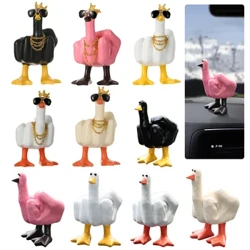 Ngón Tay Giữa Vịt Nhỏ Trang Trí Nhựa Vịt Nhỏ Điêu Khắc 7.5Cm Vịt Trang Trí Hình Cho Khu Vườn Nhà Trang Trí Bàn Làm Việc