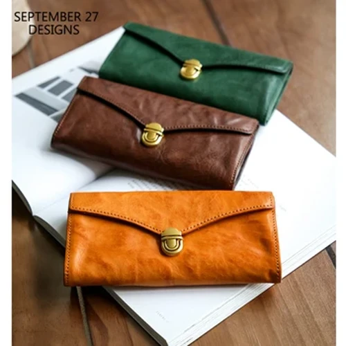 ʻO Clutch Layer First Layer ʻili bipi ʻili Retro Wahine ʻeke lōʻihi kelepona kelepona hele ʻeke ʻeke kāleka hōʻaiʻē huakaʻi