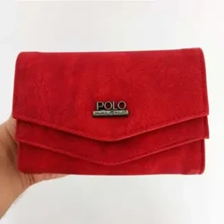 Rød Mini Dobbelt Cap Polo Dame tegnebøger Dame tegnebog Læder Mønt Papir Kortholder Multi-Purpose Billig