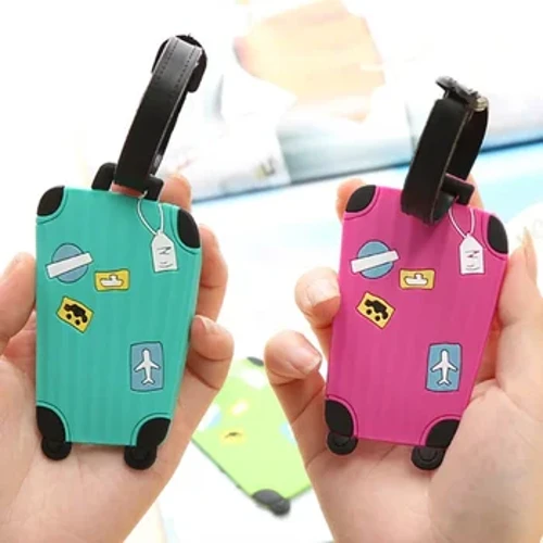 Thời Trang Mới Silicon Thẻ Hành Lý Phụ Kiện Du Lịch Cho Túi Xách Tay Thẻ Hành Lý Phong Cách Hoạt Hình Cho Bé Gái Bé Trai Bìa Thẻ
