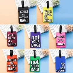 1Pc Geantă Accesorii de călătorie Scrisoare Creativă Etichete pentru bagaje în engleză Valisă Etichetă portabilă de călătorie din silicon