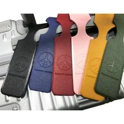 1PC Draagbare PU Lederen Bagagelabel Koffer Identificatie Label Bagage Boarding Tas Tag Naam ID Adres Houder Reisaccessoires