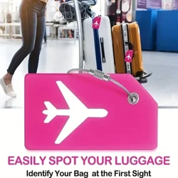 1 st/5 stks Siliconen Bagagelabel met Naam ID-kaart Eenvoudige Bagagelabel Reizen Accessoires Tags voor Bagage