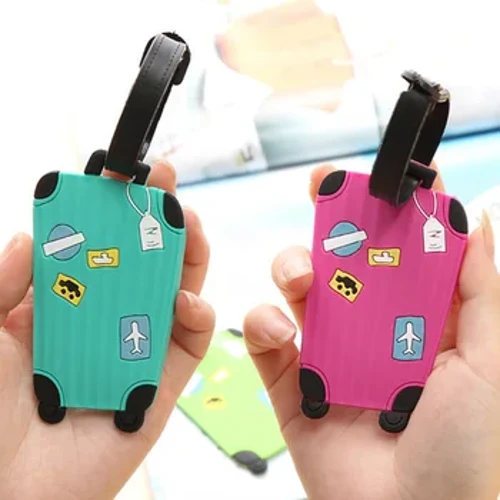 Thời Trang Mới Silicon Thẻ Hành Lý Phụ Kiện Du Lịch Cho Túi Xách Tay Thẻ Hành Lý Phong Cách Hoạt Hình Cho Bé Gái Bé Trai Bìa Thẻ
