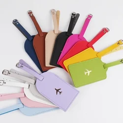 Mannen Vrouwen PU Leer Leuke Bagagelabel Koffer Adreslabel Bagage Boarding Tas Tag Naam ID Adreshouder Reisaccessoires