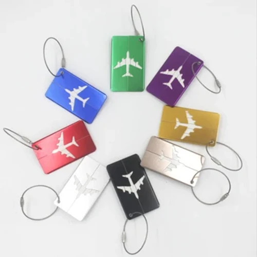 Creative Flying Aluminiumslegering Bagagemærke Kuffert ID Adresse Holder Bagage boardingmærke Bærbar etikettaske Rejsetilbehør