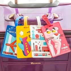 Accesorii de călătorie Valisă Etichete pentru bagaje Etichetă pentru bagaje drăguț din desene animate Valisă din plastic siliconic Suport pentru adresă de identificare Capac card de autobuz