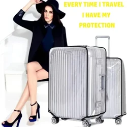 Clúdach Cosanta Bagáiste Iomlán Trédhearcach Nua Clúdach Mála Taistil Uiscedhíonach Dustproof Durable Protector Accessories Taisteal Cás PVC