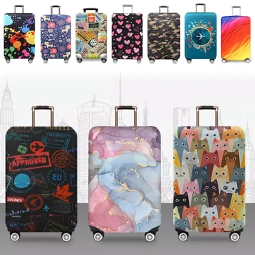 Clúdaigh Bagáiste Protector Bagáiste Taistil Suitcase Clúdach Cosanta Sín Clúdaigh Dust le haghaidh Accessories Taisteal Soláthairtí Bagáiste