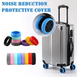 1/4/8PCS Clúdach Silicone Rothaí Bagáiste Clúdach Rothaí Cosanta Bagáiste Garda Iompraíonn Rothaí Accessories Clúdach chun Torann a Laghdú