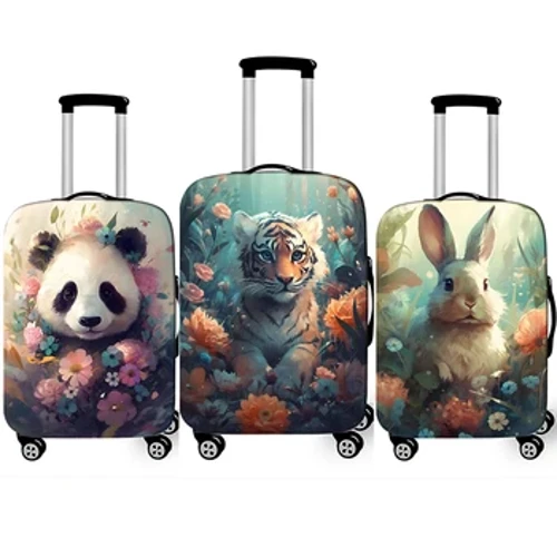 Animalia polita, tigrea, untxia, panda eredua, ekipajearen estalkia, bidaiarako akuarela maleta babesteko estalkia orga elastikoa.