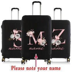 Husă pentru bagaje cu nume personalizat, cu valiză elastică, husă de protecție, cărucior de 18-32 inci pentru bagaje de călătorie, husă de praf, accesorii de călătorie