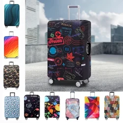 Dicke, elastische Gepäckschutzhülle mit Weltkarten-Design, Reißverschluss, passend für 18-32 Zoll große Taschen, Kofferabdeckungen, Trolley-Abdeckung, Reisezubehör