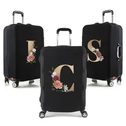 Ikhava Evikelayo Yomthwalo Wokuhamba Ye-Elastic Yesuthikesi elingu-18-32Intshi Vikela Izinhlamvu Zemikhono Yegolide Izesekeli Zokuphrinta I-Duffle Case Traveler