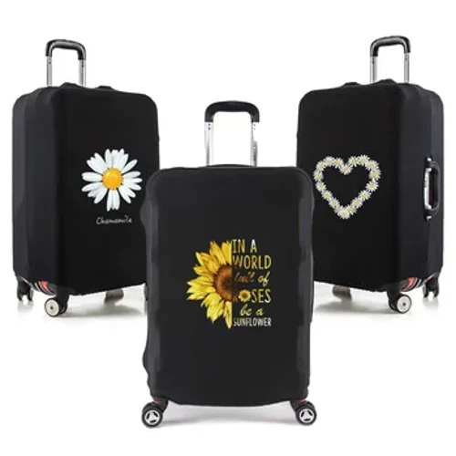 Husă de protecție pentru bagaje de călătorie pentru 18-32 inch cu imprimeu margaretă Accesorii pentru călători Valisă elastică pentru praf Husă de protecție
