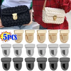 5 stk Metallåse Taskelås Catch Spænder til håndtasker Skuldertasker Pung Totes Lukninger Snap-låse DIY Craft Bag Accessories