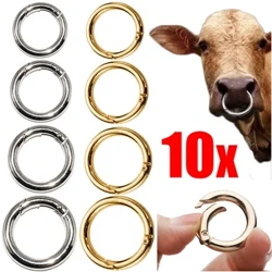 10 Pcs/lot Logam O Ring Spring Clasps Openable Round Carabiner Gantungan Kunci DIY Perhiasan Gantungan Kunci Rantai Anjing Gesper Aksesoris Tas