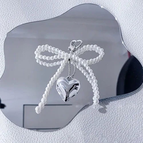 Keychain a filo di perle coreano a ciondolo a ciondolo a sospensione Y2K Tasto estetico per le ragazze Accessori a sospensione in borsa
