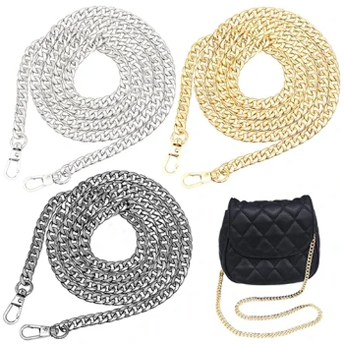 120Cm Kim Loại Nhôm Túi Dây Xích Các Bộ Phận Thay Thế Phụ Kiện Cho Đeo Vai Túi Xách Tay DIY Handmade Dây Có Thể Tháo Rời