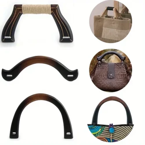 2 Chiếc 18.5Cm/20Cm/23.5Cm Hình Cung Và Mũi Tên Gỗ Chắc Chắn Tay Cầm Túi Phụ Kiện Túi Dệt Kim retro Túi Túi Vòm Tay Cầm Gỗ Sồi