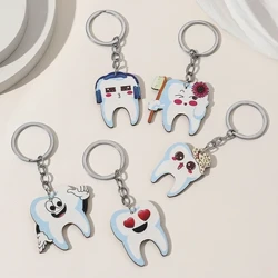 Dễ Thương Hình Răng Chìa Khóa Mặt Dây Chuyền Túi Phụ Kiện Phụ Kiện Xe Hơi Phong Cách Dễ Thương Vỏ Tai Nghe Trang Trí Sáng Tạo