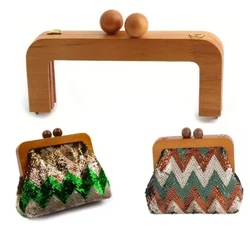 1PC/2PCS ʻO ka ʻeke ʻeke lāʻau Kamelo lāʻau paʻa DIY lima humuhumu lima i nā mea kūpono no nā ʻeke Retro ʻeke ahiahi.